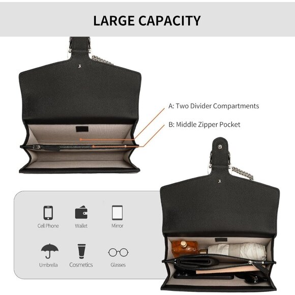 Elegant Red Leather Shoulder Bag with Adjustable Strap – Stylish Women's Purse - Picture 4 of 9